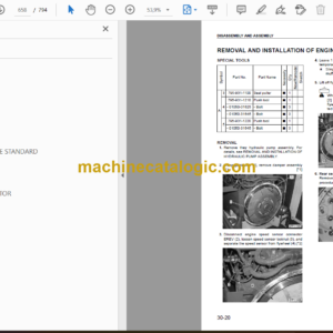 Komatsu PC400-7 PC400LC-7 Hydraulic Excavator Shop Manual (SEBM037603)