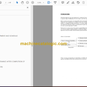 Komatsu PC600-7 Hydraulic Excavator Field Assembly Instruction (GEN00013-01)