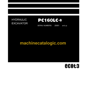 Komatsu PC160LC-8 Hydraulic Excavator Shop Manual (SEN04566-16)