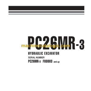 Komatsu PC26MR-3 Hydraulic Excavator Shop Manual (WEBM007900)