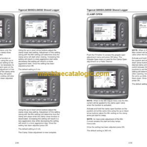 Tigercat S855D Shovel Logger Service Manual (85552001 – 85553000) (45588AENG)