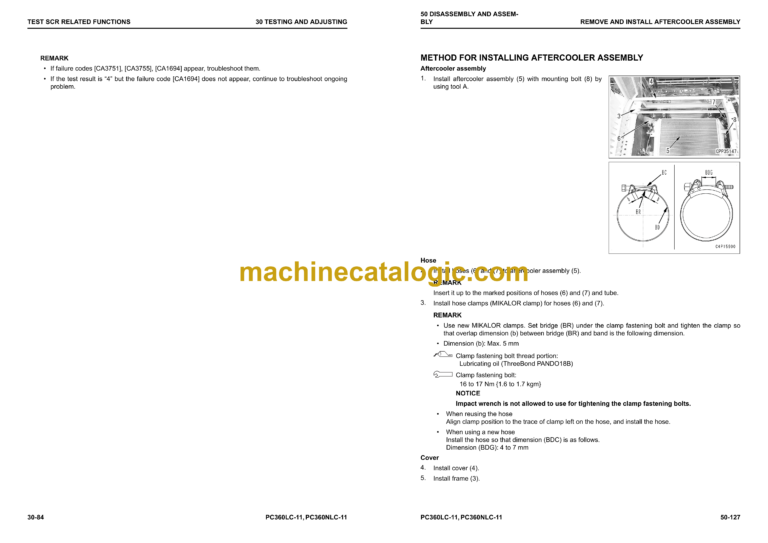 Komatsu PC360LC-11 PC360NLC-11 Hydraulic Excavator Shop Manual (UENBM00390)