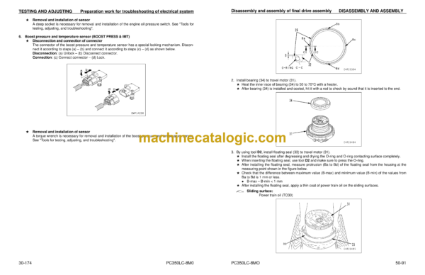 Komatsu PC350LC-8M0 Hydraulic Excavator Shop Manual (CEBM031900)