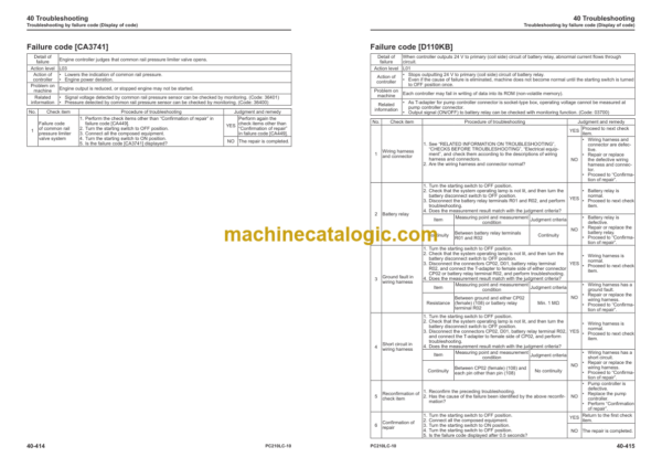 Komatsu PC210LC-10 Hydraulic Excavator Shop Manual (SEN05842-12)