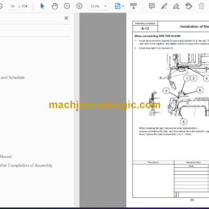 Komatsu PC800-8R1 PC800LC-8R1 PC800SE-8R1 PC850-8R1 PC850SE-8R1 Hydraulic Excavator Field Assembly Manual (GEN00104-04)