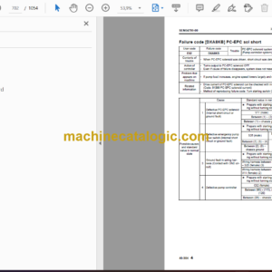 Komatsu PC160LC-8 Hydraulic Excavator Shop Manual (SEN04566-14TH)