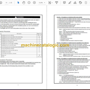 Komatsu PC220LC-8M0 Hydraulic Excavator Field Assembly Instruction (GEN00258-00)