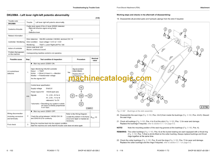 Komatsu PC4000-11 T2 Hydraulic Excavator Shop Manual (08237-xD-GB-2)