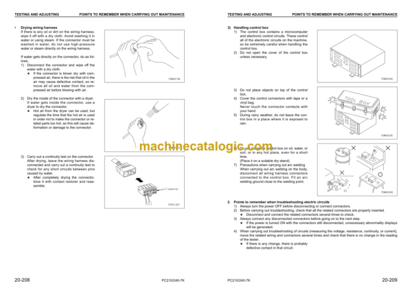 Komatsu PC210, PC210LC, PC210NLC PC240LC, PC240NLC-7K Hydraulic Excavator Shop Manual (UEBM001701)