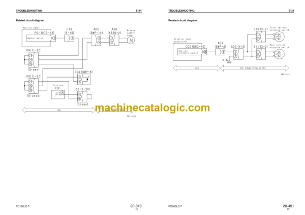 Komatsu PC160LC-7 Hydraulic Excavator Shop Manual (SEBM028603)