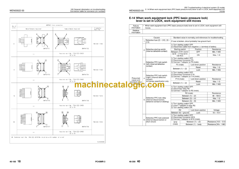 Komatsu PC45MR-3 Hydraulic Excavator Shop Manual (WEN00001-00)