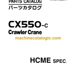 Hitachi CX550-C Crawler Crane Parts Catalog and Diagrams