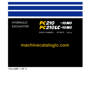 Komatsu PC210-10M0, PC210LC-10M0 Hydraulic Excavator Shop Manual (SEN06701-00-NI-01-DSO-00)