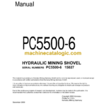 Komatsu PC5500-6 Hydraulic Mining Shovel Shop Manual (SMPC550015027)