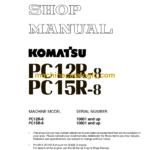 Komatsu PC12R-8 PC15R-8 Hydraulic Excavator Shop Manual (SEBM013103)