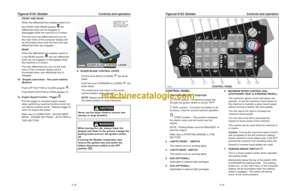 Tigercat 615C Skidder Service Manual (6150101 - 6151000) (39922AENG)