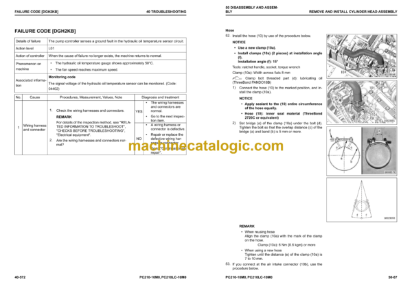 Komatsu PC210-10M0 Hydraulic Excavator Shop Manual (SEN06701-00-NI-01)