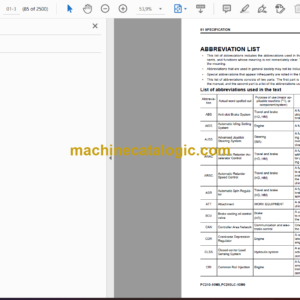 Komatsu PC210-10M0 PC210LC-10M0 Hydraulic Excavator Shop Manual (SEN06701-00)