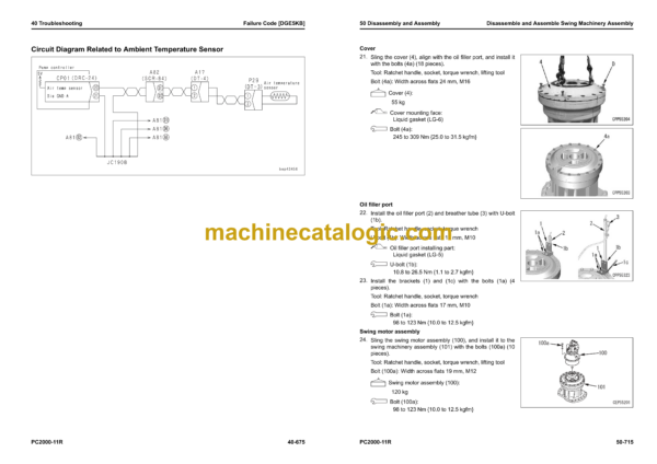 Komatsu PC2000-11R Hydraulic Excavator Shop Manual (SEN06933-06)