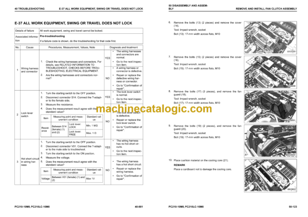 Komatsu PC210-10M0 PC210LC-10M0 Hydraulic Excavator Shop Manual (SEN06701-00)