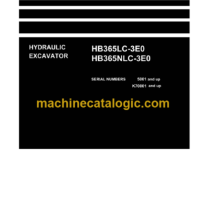 Komatsu HB365LC-3E0, HB365NLC-3E0 Hydraulic Excavator Shop Manual (UENBM00522)