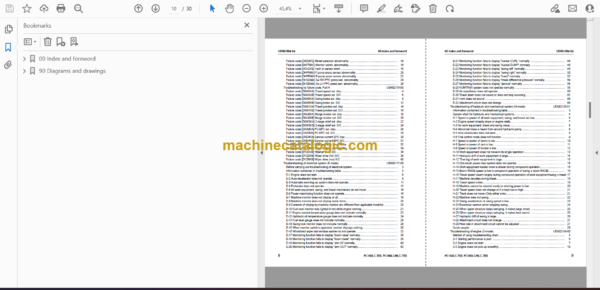 Komatsu PC160LC-7E0 PC180LC-7E0 PC180NLC-7E0 Hydraulic Excavator Shop Manual (UEN01892-04)