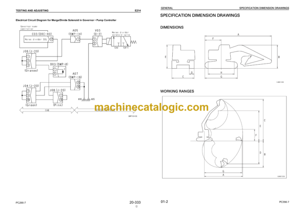 Komatsu PC290LC, PC290NLC-7K Hydraulic Excavator Shop Manual (UEBM001601)