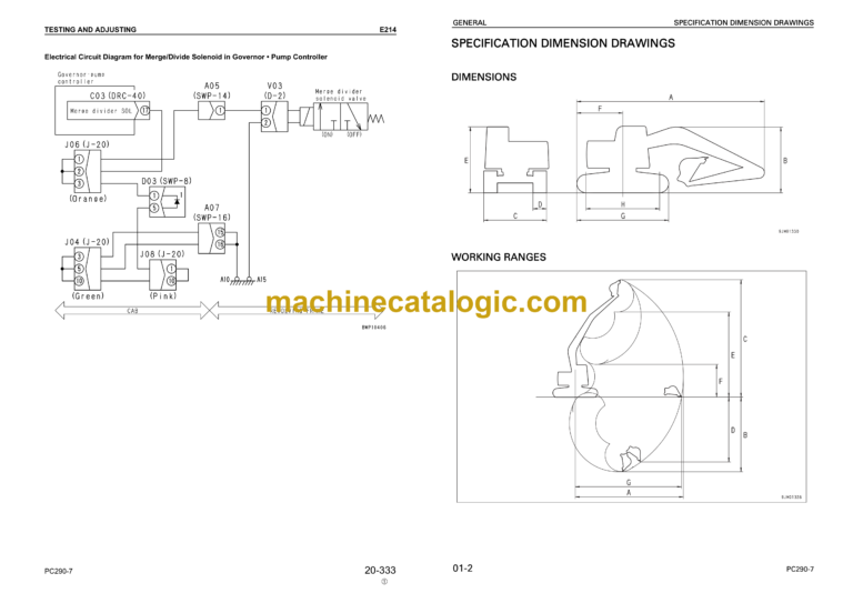 Komatsu PC290LC, PC290NLC-7K Hydraulic Excavator Shop Manual (UEBM001601)