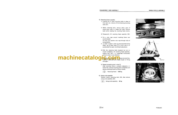 Komatsu PC20-3 PC30-3 Hydraulic Excavator Shop Manual (SEBM0225C01)