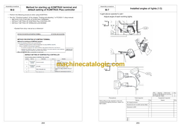 Komatsu PC2000-11 PC2000-11E0 Hydraulic Excavator Field Assembly Manual (GEN00273-00)