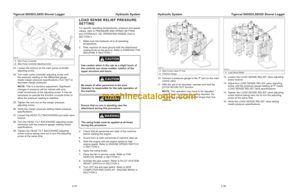 Tigercat S855D Shovel Logger Service Manual (85552001 - 85553000) (45588AENG)