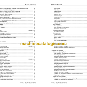 Komatsu PC160LC-7E0 PC180LC-7E0 PC180NLC-7E0 Hydraulic Excavator Shop Manual (UEN01892-04)