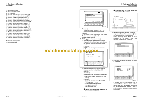 Komatsu PC138USLC-10 Hydraulic Excavator Shop Manual (SEN06062-04)