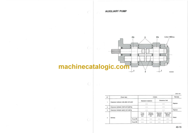 Komatsu 410W Hydraulic Excavator Shop Manual (MOGB410W0)