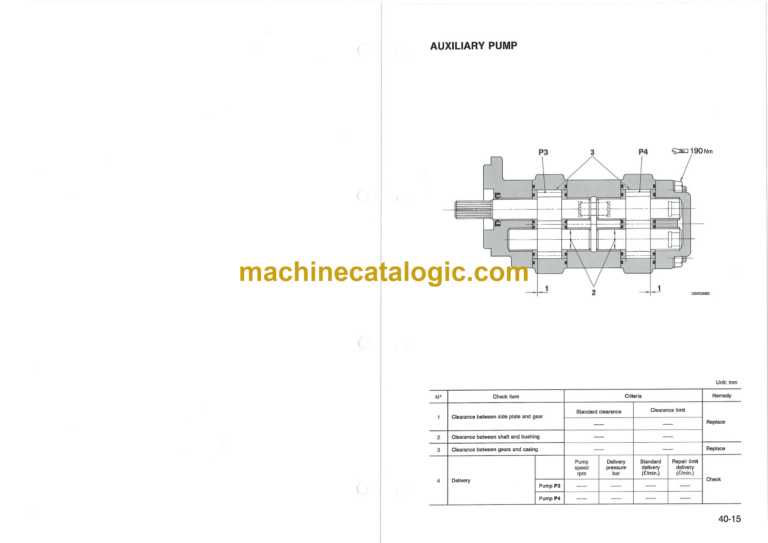 Komatsu 410W Hydraulic Excavator Shop Manual (MOGB410W0)
