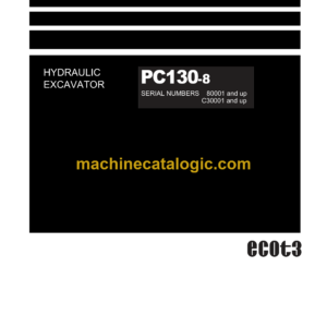 Komatsu PC130-8 Hydraulic Excavator Shop Manual (UEN03763-00)