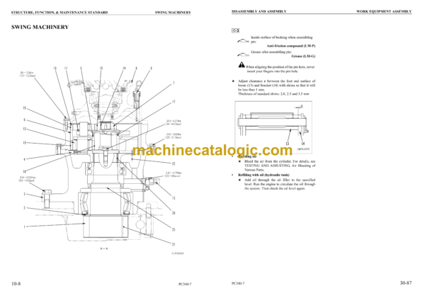 Komatsu PC340LC, PC340NLC-7K Hydraulic Excavator Shop Manual (UEBM001501)