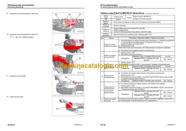 Komatsu PC240LC-10 Hydraulic Excavator Shop Manual (SEN05538-12)