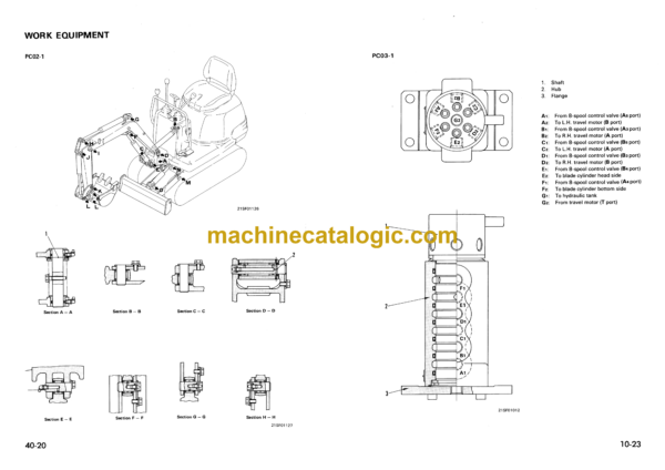 Komatsu PC02-1 PC03-1 Hydraulic Excavator Shop Manual (SEBM021S0102)