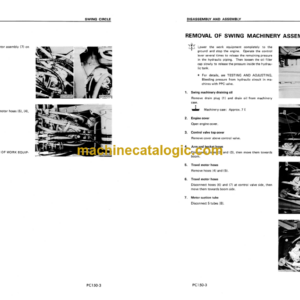 Komatsu PC150-3 PC150LC-3 Hydraulic Excavator Shop Manual (SEBM021K0304)