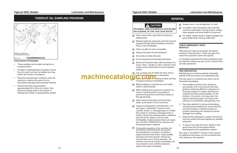 Tigercat 620C Skidder Service Manual (6200501 - 6205000) (23824A)