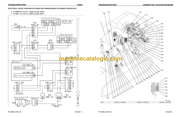 Komatsu PC300LC-7L PC300HD-7L Hydraulic Excavator Shop Manual (CEBM009105)