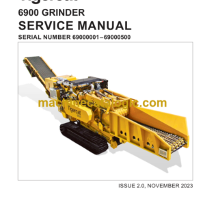 Tigercat 6900 Material Processor Service Manual (69000001–69000500) (61077AENG)