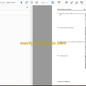 Komatsu PC1250-11R PC1250SP-11R Hydraulic Excavator Shop Manual (SEN06932-05)