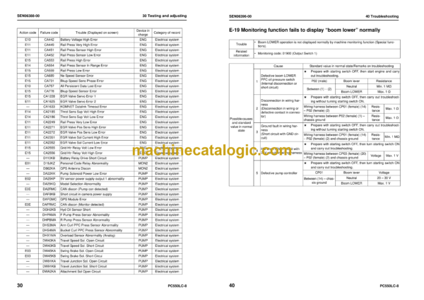 Komatsu PC550LC-8 Hydraulic Excavator Shop Manual (SEN06368-00)