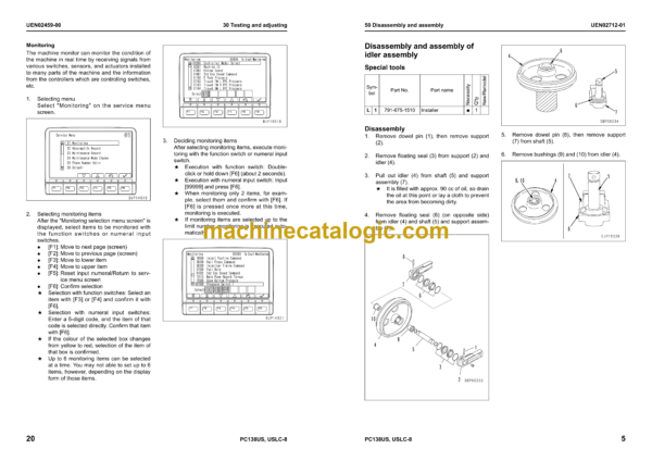 Komatsu PC138S-8 PC138USLC-8 Galeo Hydraulic Excavator Shop Manual (UEN01968-02)