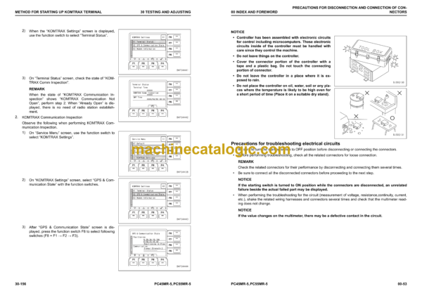 Komatsu PC45MR-5 PC55MR-5 Hydraulic Excavator Shop Manual (SEN06574-08)