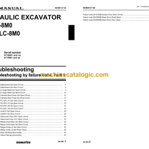 Komatsu PC210-8M0 PC210LC-8M0 Hydraulic Excavator Shop Manual (SEN06109-02)