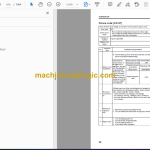 Komatsu PC200-8, PC200LC-8, PC220-8, PC220LC-8 Hydraulic Excavator Shop Manual (SEN00084-26)