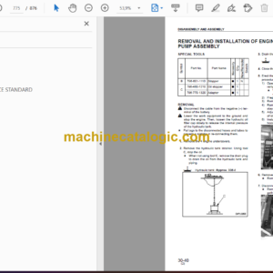 Komatsu PC400 PC400LC-7 PC450 PC450LC-7 Hydraulic Excavator Shop Manual (SEBM033012)